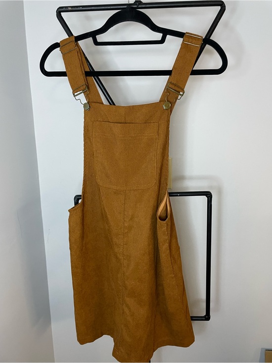 SHEIN Pants - SHEIN Caramel Brown Corduroy Overall Dress